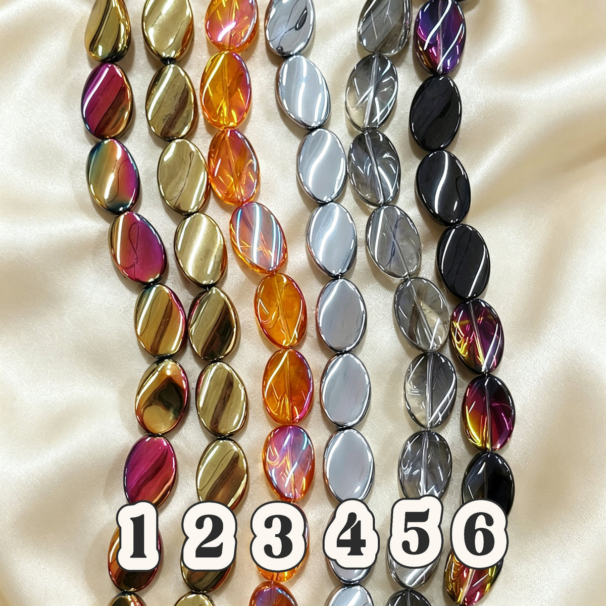 ✨【NEW】Metallic Chip Beads, Iridescent Plated Glass Beads for DIY Jewelry Making
