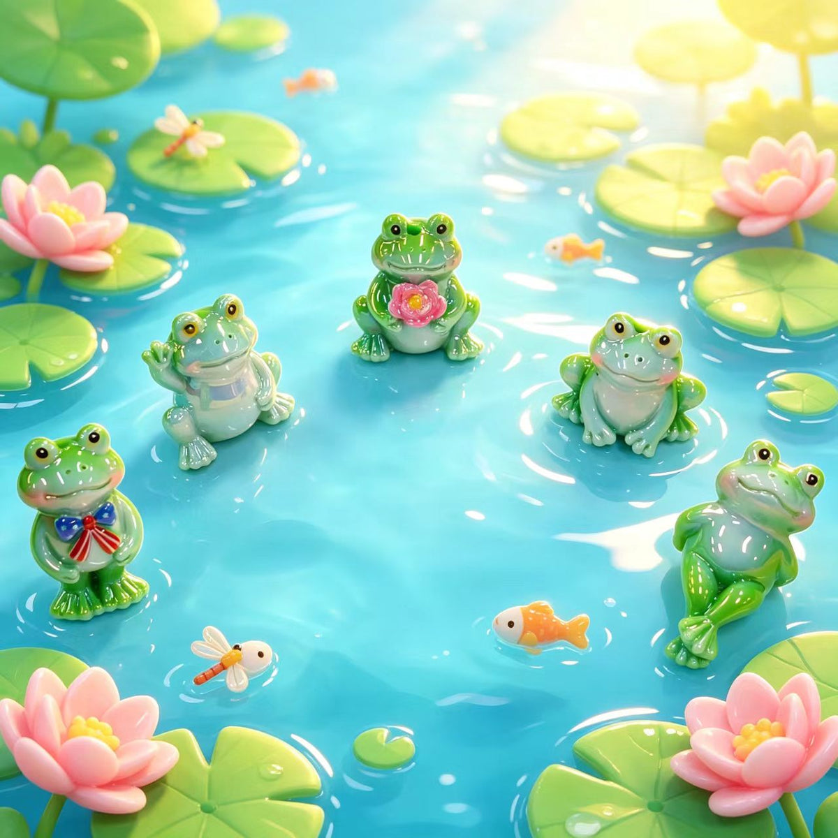 ✨【NEW】Cute Frog Resin Beads | Vertical Straight Hole Animal Beads for DIY Jewelry Making