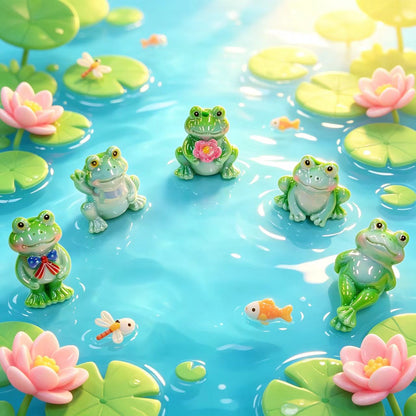 ✨【NEW】Cute Frog Resin Beads | Vertical Straight Hole Animal Beads for DIY Jewelry Making