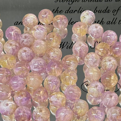 ✨【NEW】14mm Aurora Marble Orb｜marbled‑effect, loose round glass beads for DIY bracelet necklace jewelry making