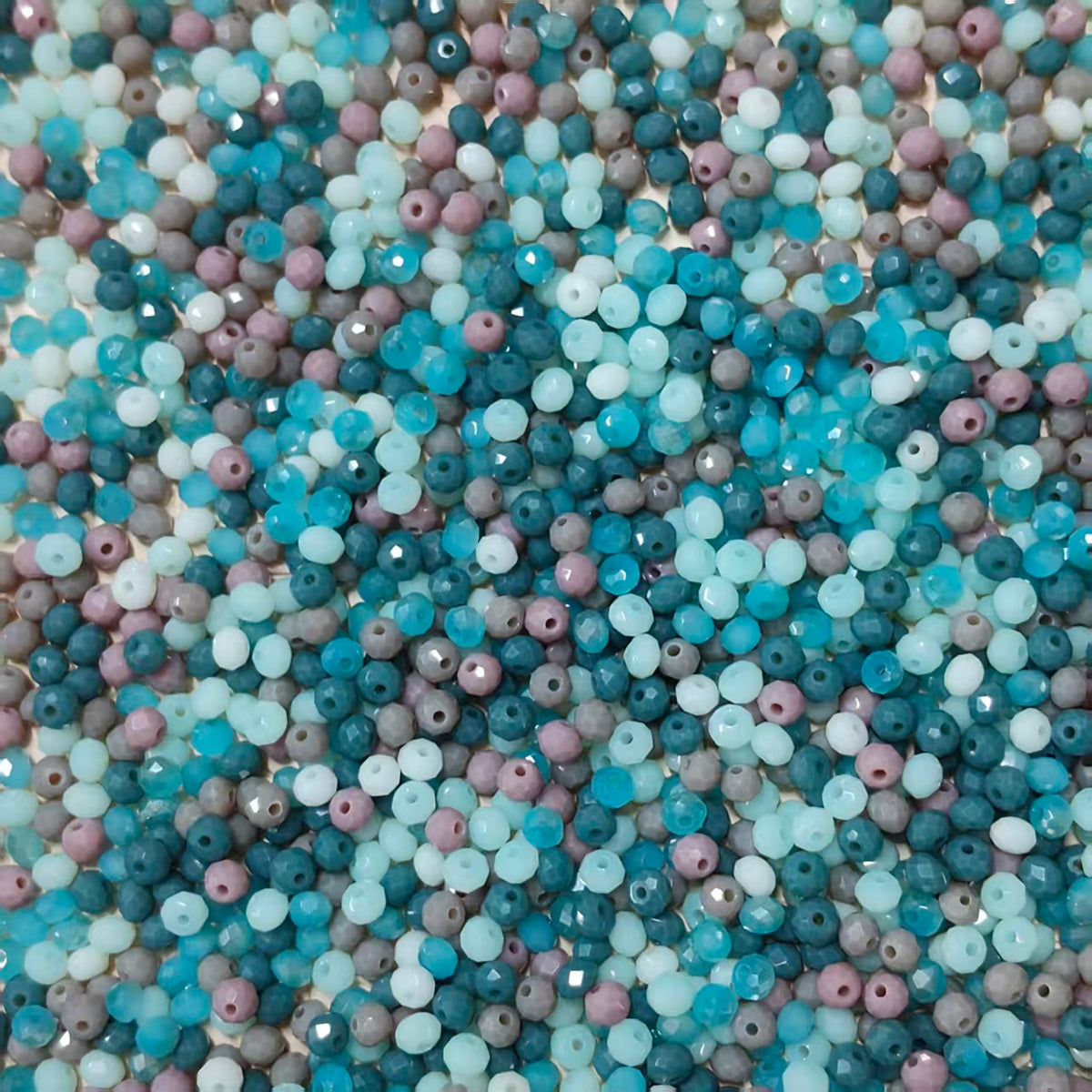 🎉【NEW】3.5mm Tide Haze｜Flat Faceted Glass Beads for DIY Jewelry Making