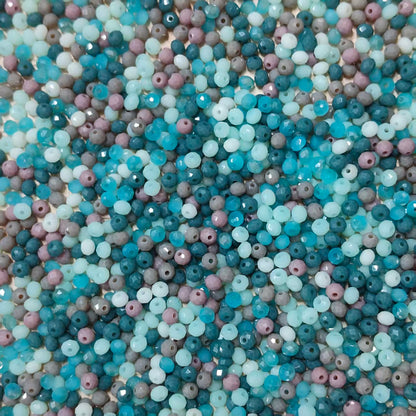 🎉【NEW】3.5mm Tide Haze｜Flat Faceted Glass Beads for DIY Jewelry Making