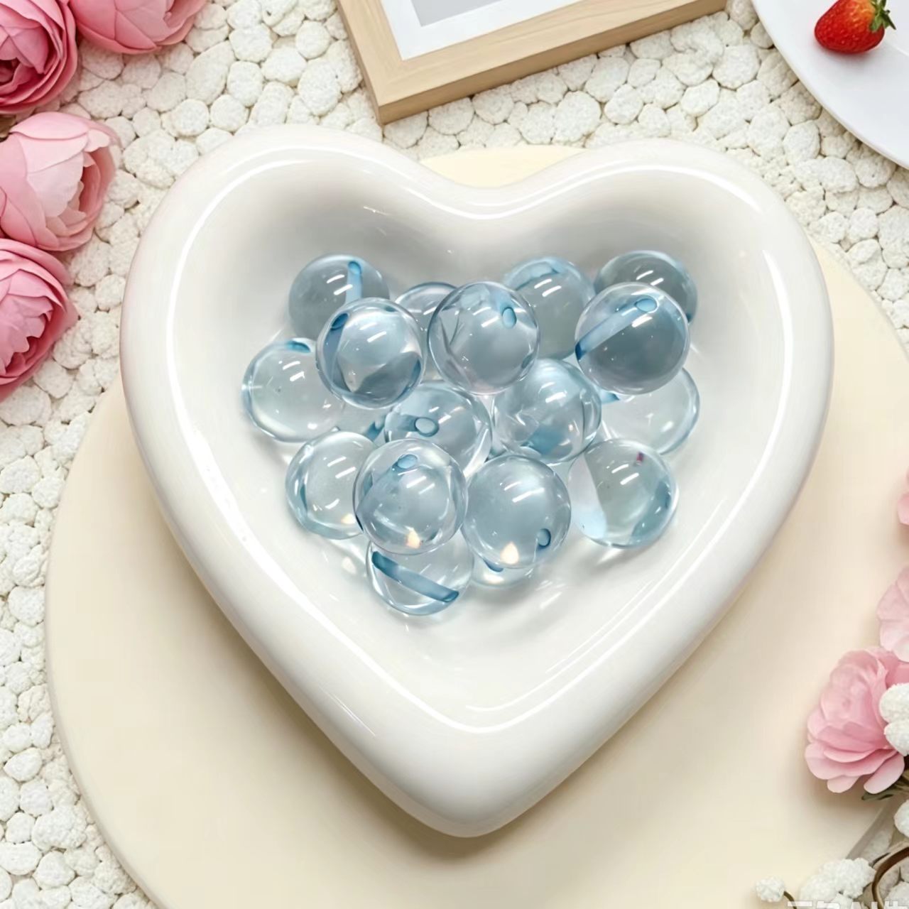 ✨【NEW】14mm Transparent Top‑hole Resin Round Beads For Jewelry Bracelet Necklace Earring DIY Making