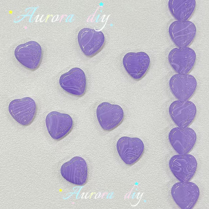 ✨【NEW】Swirl Floral Heart | Glass Beads for DIY Jewelry Making