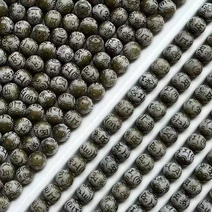 A-engraved 6 words Bodhi beads