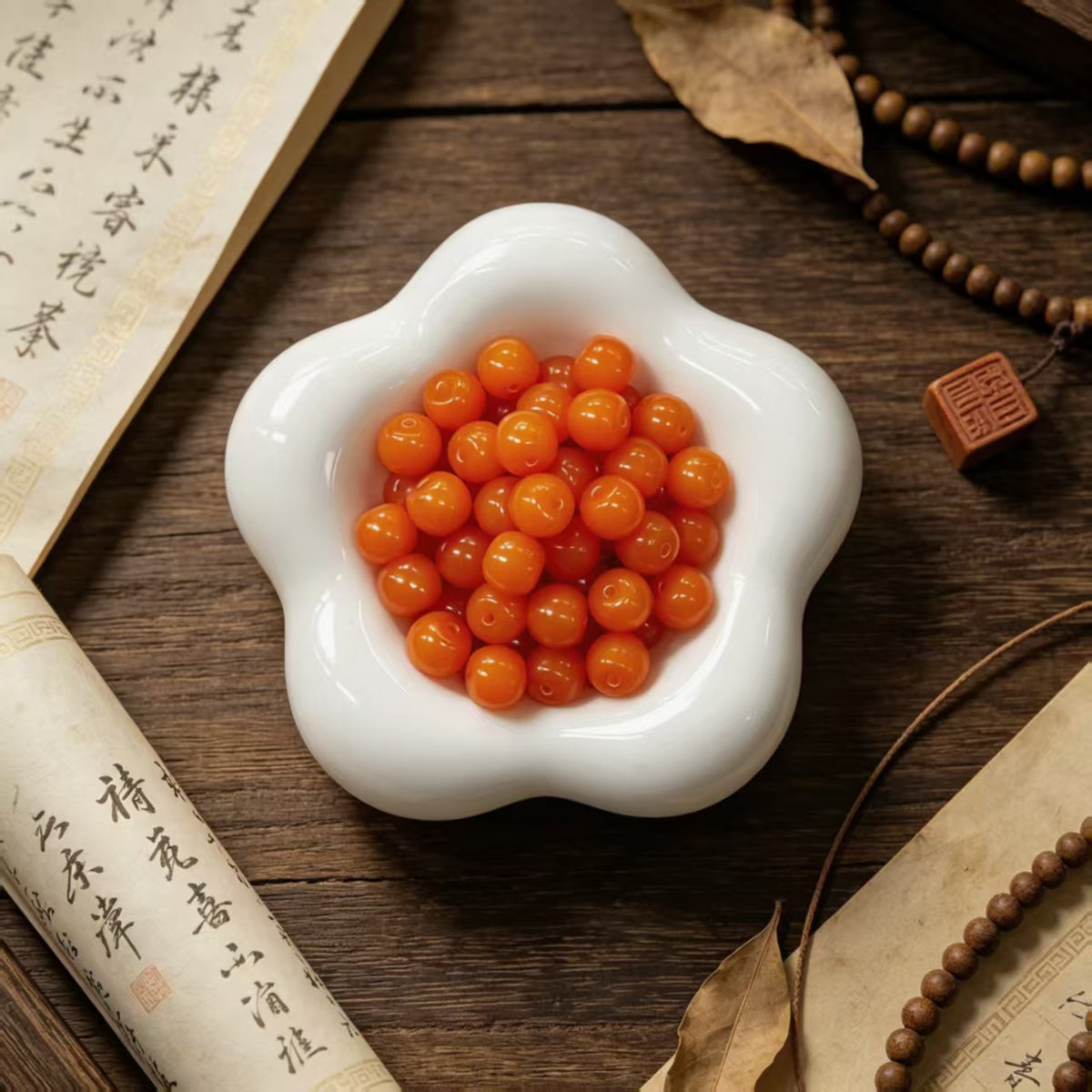 [NEW] K103-8*9mm Tangerine Barrel Bodhi|for Bracelet & Jewelry DIY making