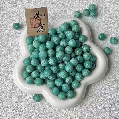 A-engraved 6 words Bodhi beads