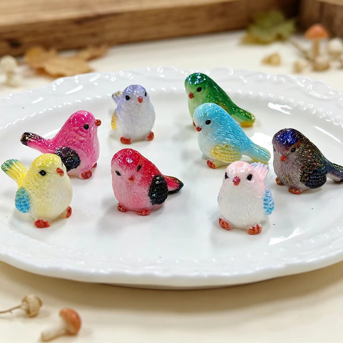 ✨【NEW】Glossy bird resin beads | UV Electroplated Fantasy Cartoon Bird Beads for DIY Jewelry Making