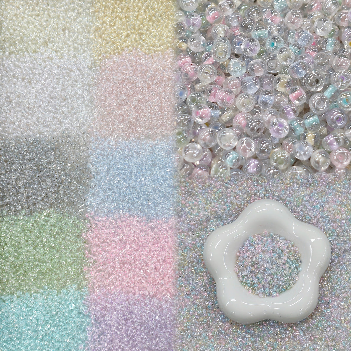✨【NEW】Color-changing color-lined Donut II|3mm Glass Beads for DIY Jewelry Making