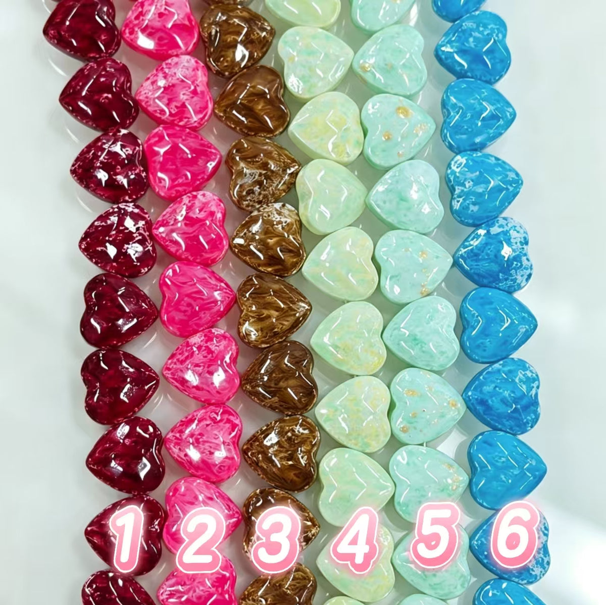 ✨【NEW】Oil Specked Heart | Side Hole Glass Beads for DIY Jewelry Making