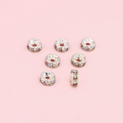 Copper rhinestone spacer beads for DIY jewelry making