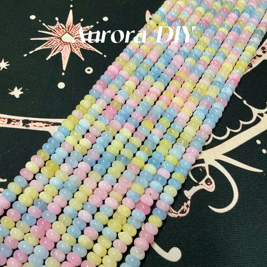 [NEW]5x8mm Natural Crystal Abacus Rondelle Loose Beads DIY Jewelry Making Spacer Beads