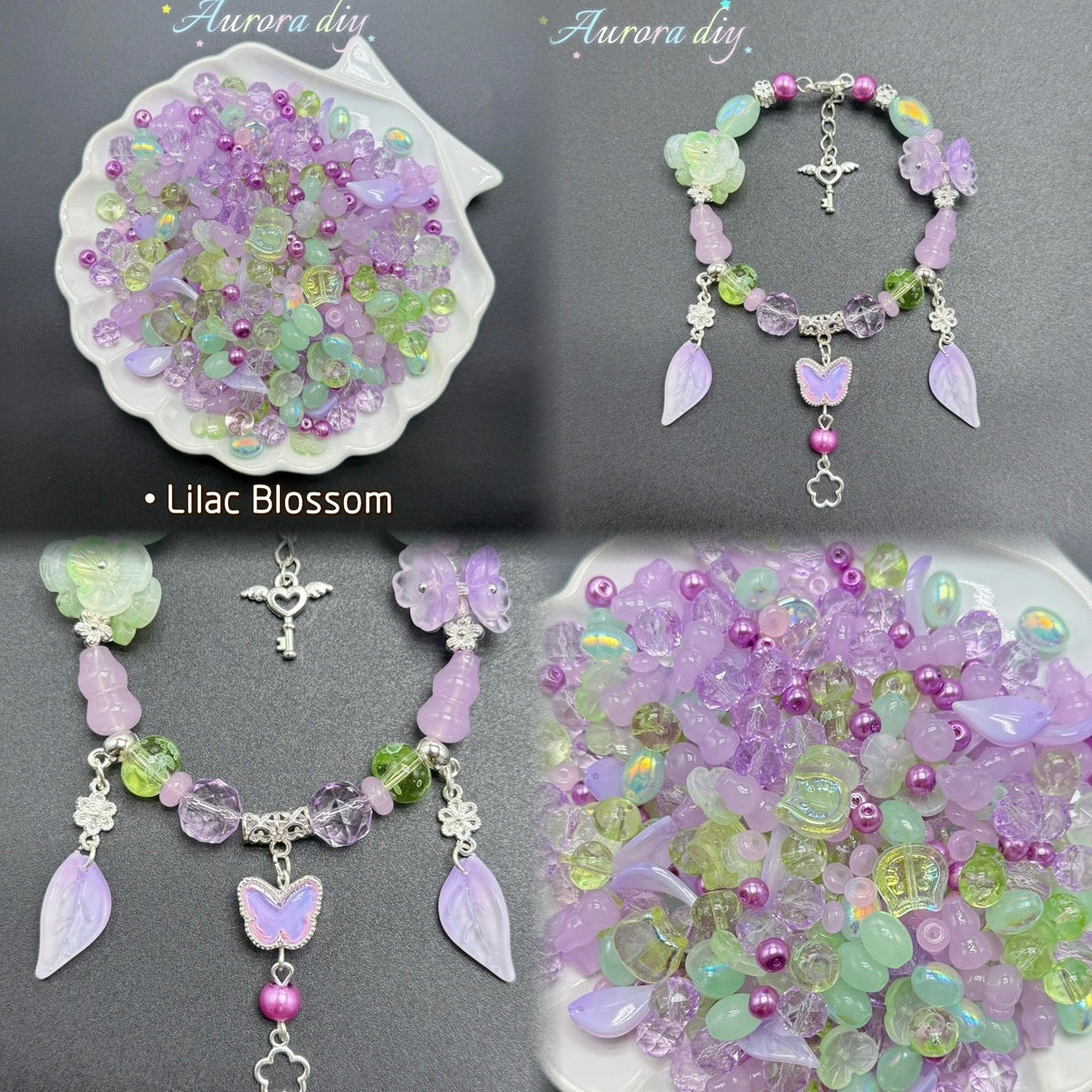 (J to T)Bigger size glass beads mix