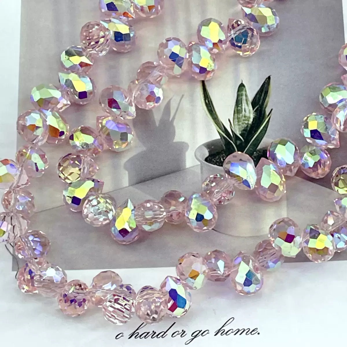 Fceted glass crystal strawberry Sparkle Collection