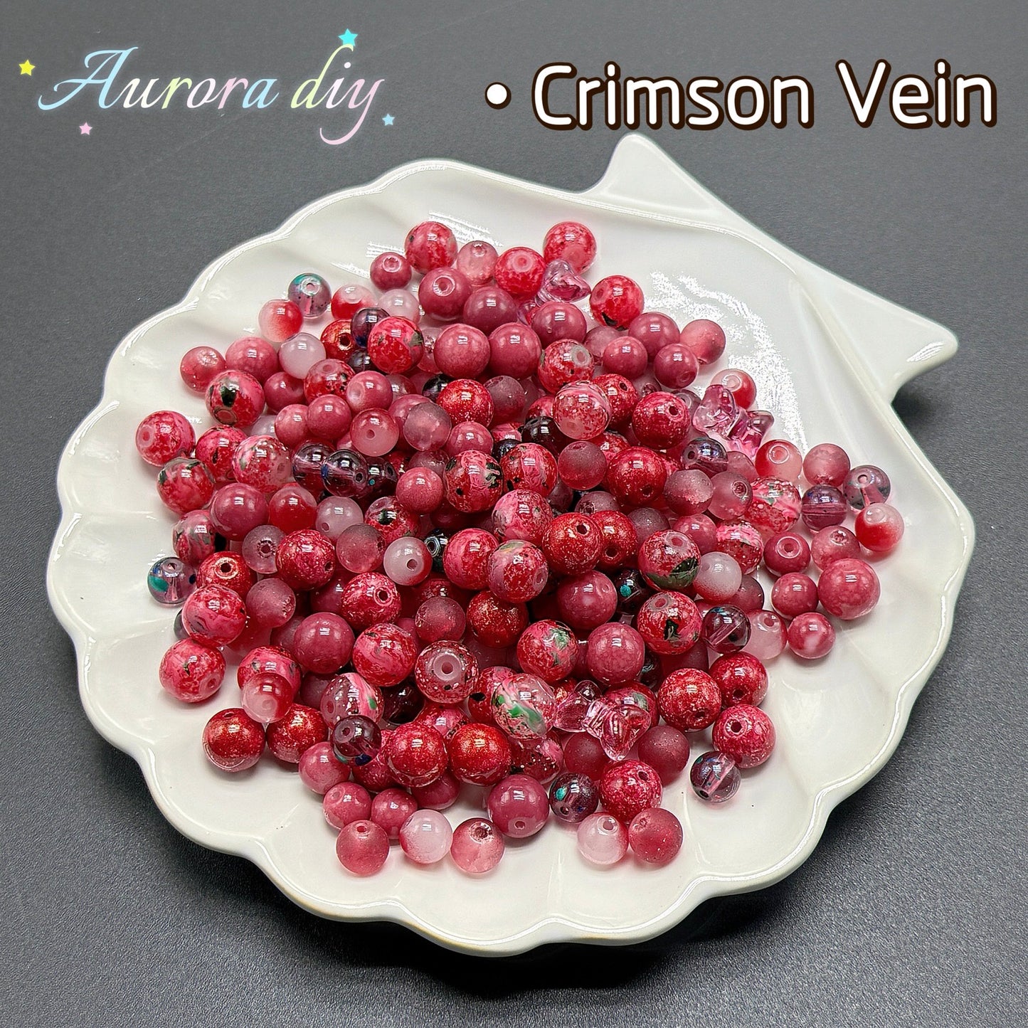 (J to T)Bigger size glass beads mix