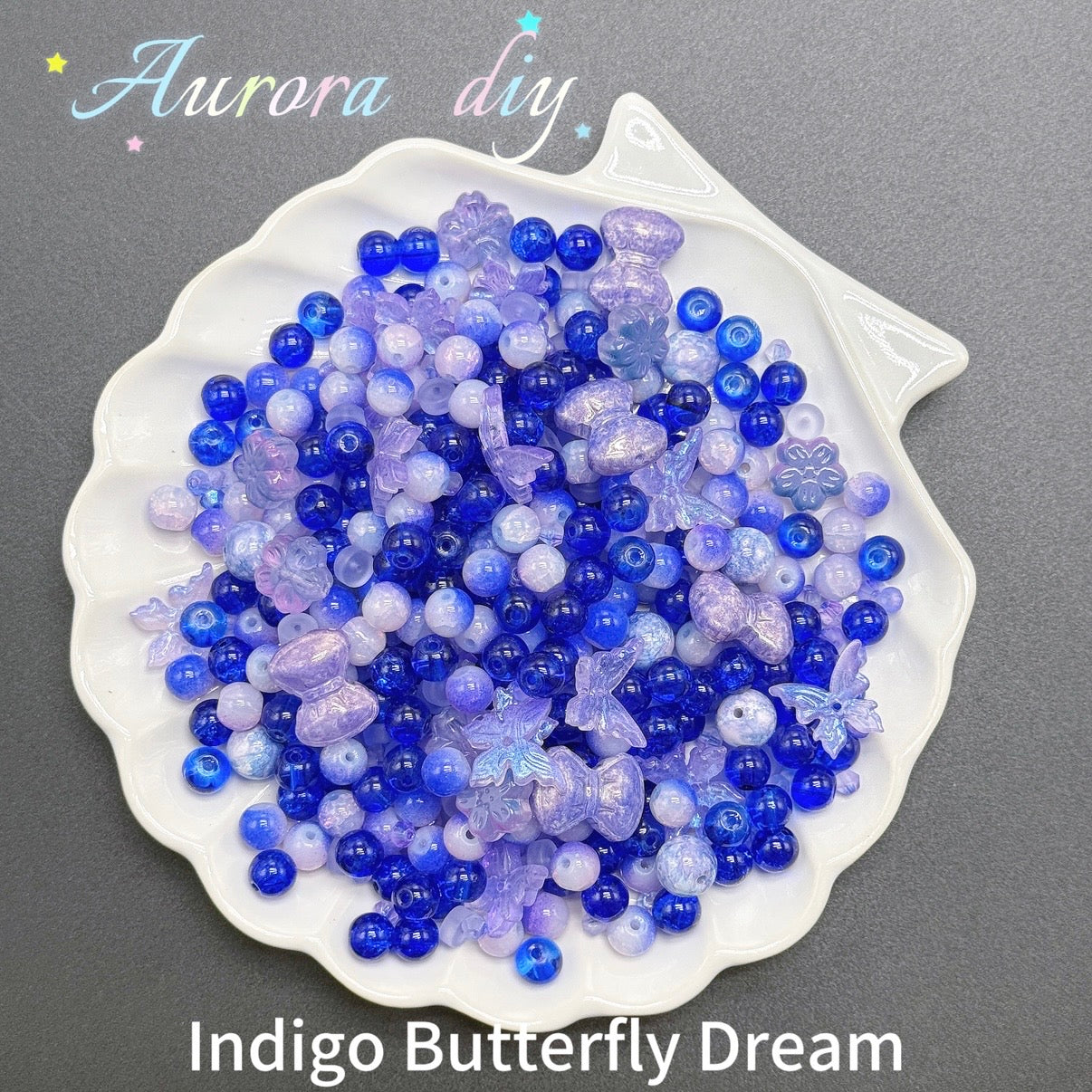 (J to T)Bigger size glass beads mix