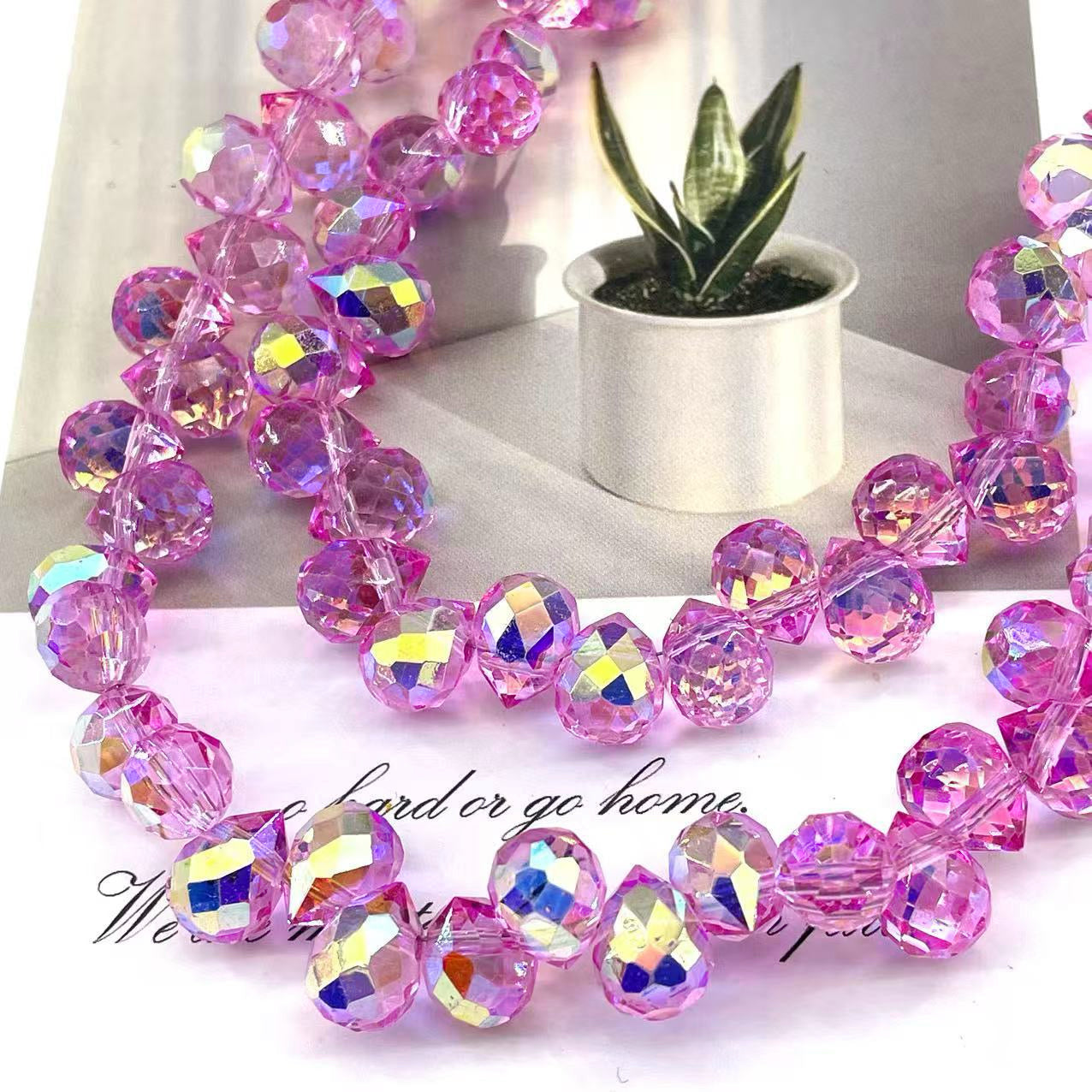 Fceted glass crystal strawberry Sparkle Collection