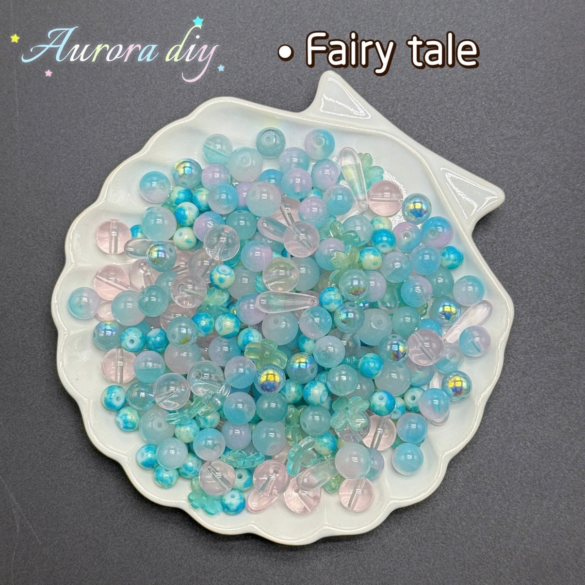 (J to T)Bigger size glass beads mix