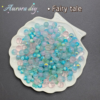 (J to T)Bigger size glass beads mix