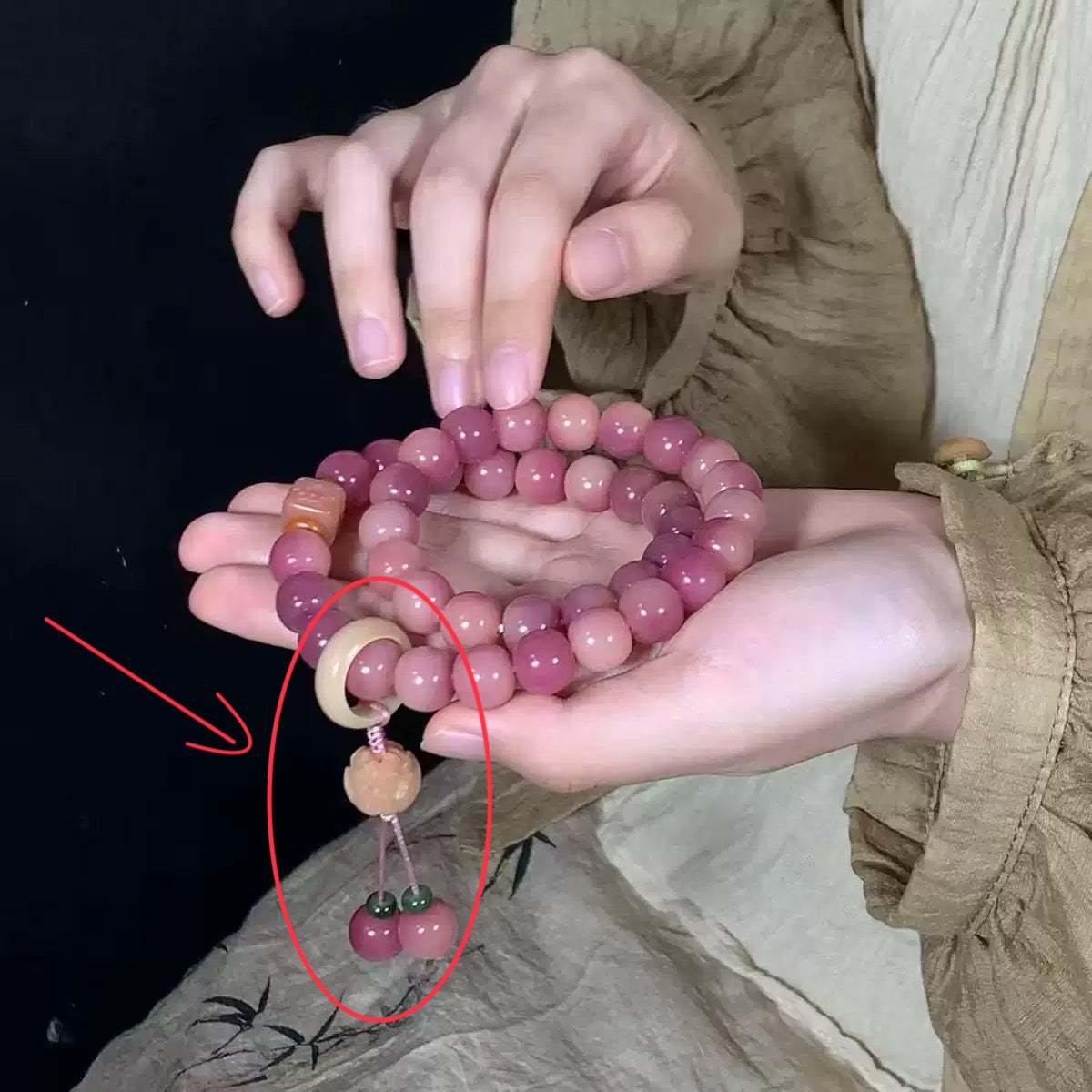 A-Handmade Bodhi dangling