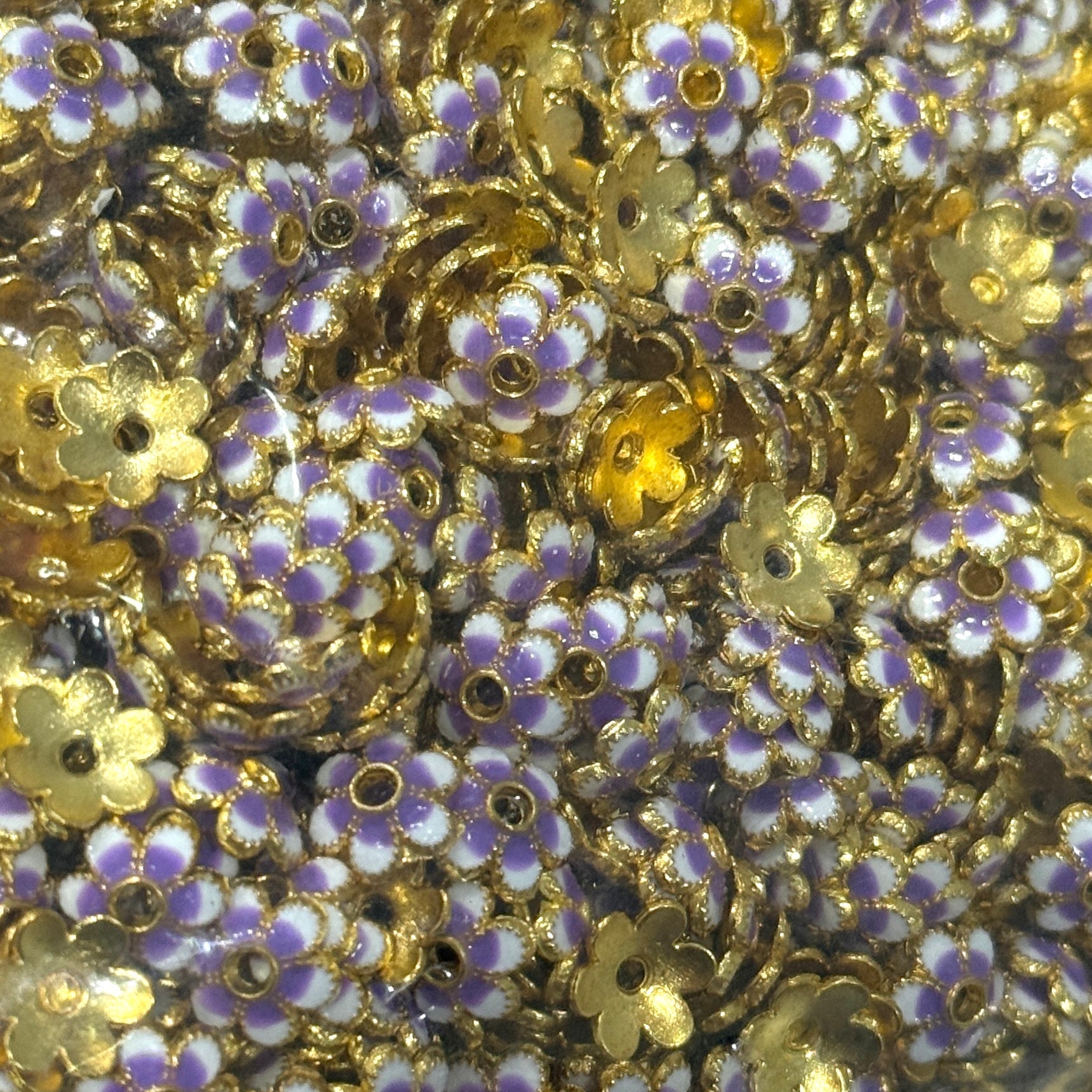 Colored bead caps