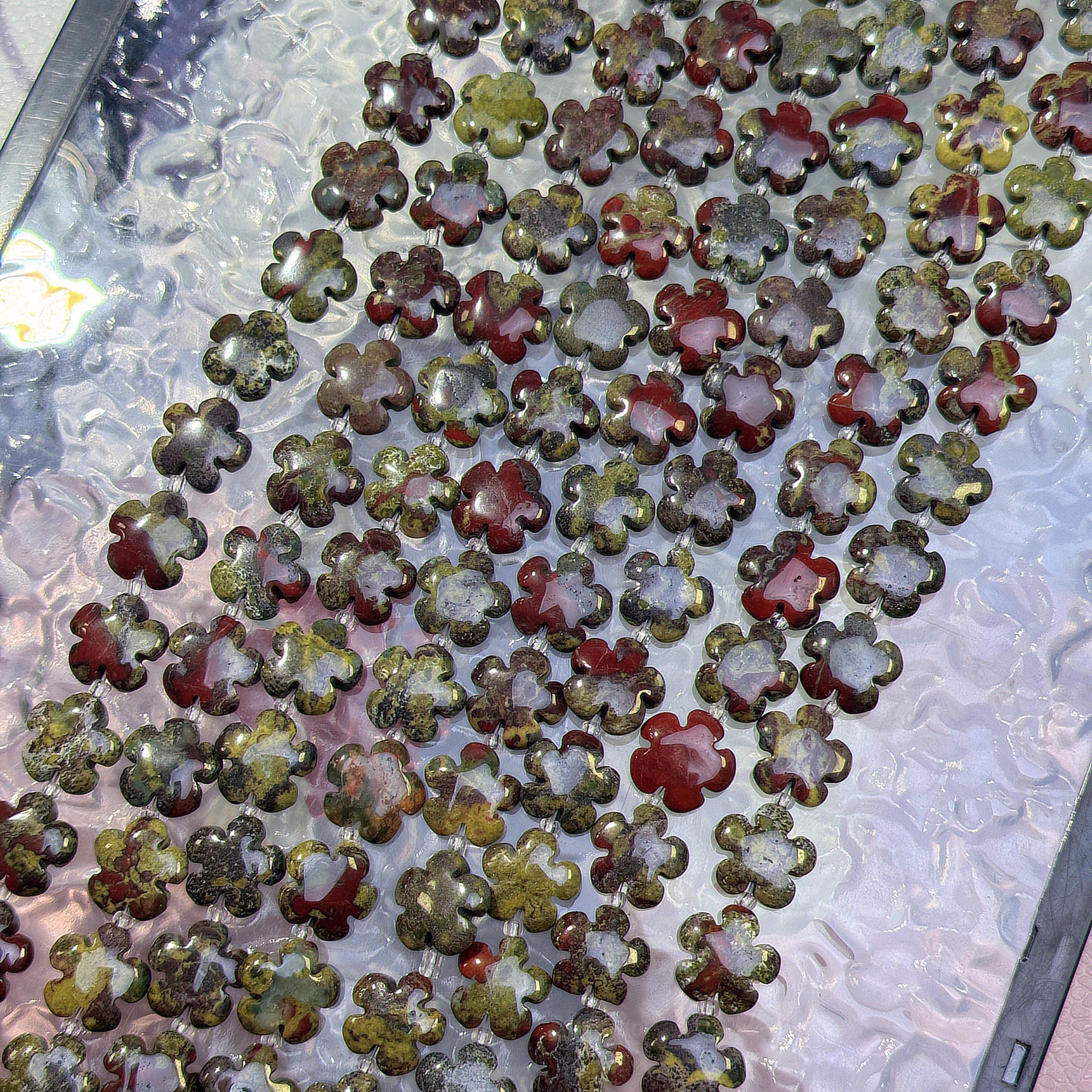 Flower&heart Crystal beads