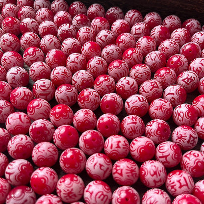 A-engraved 6 words Bodhi beads