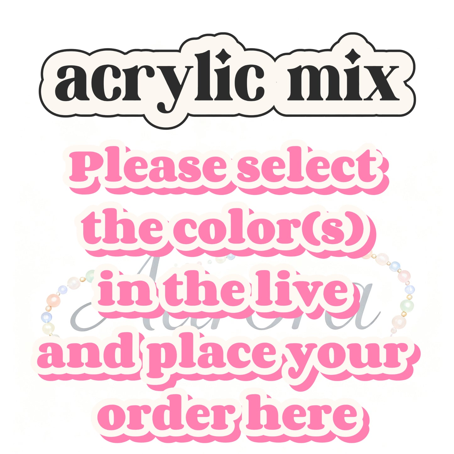 A-New mix Acrylic DIY beads