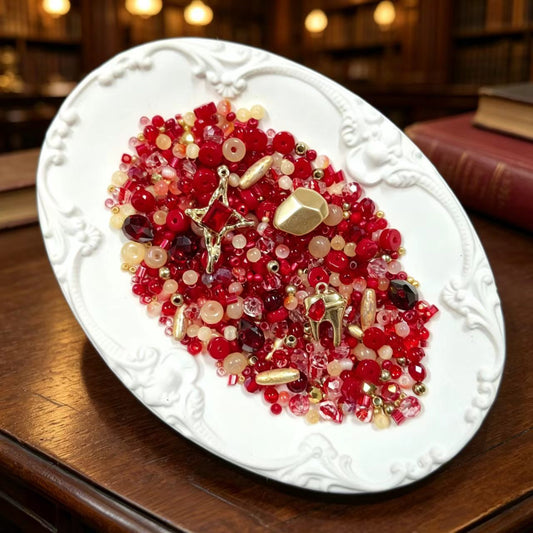 ❤【NEW】Seed Bead-Fire Valor｜Magic‑Aesthetic Red‑Gold Mixed Glass Beads For DIY Bracelet