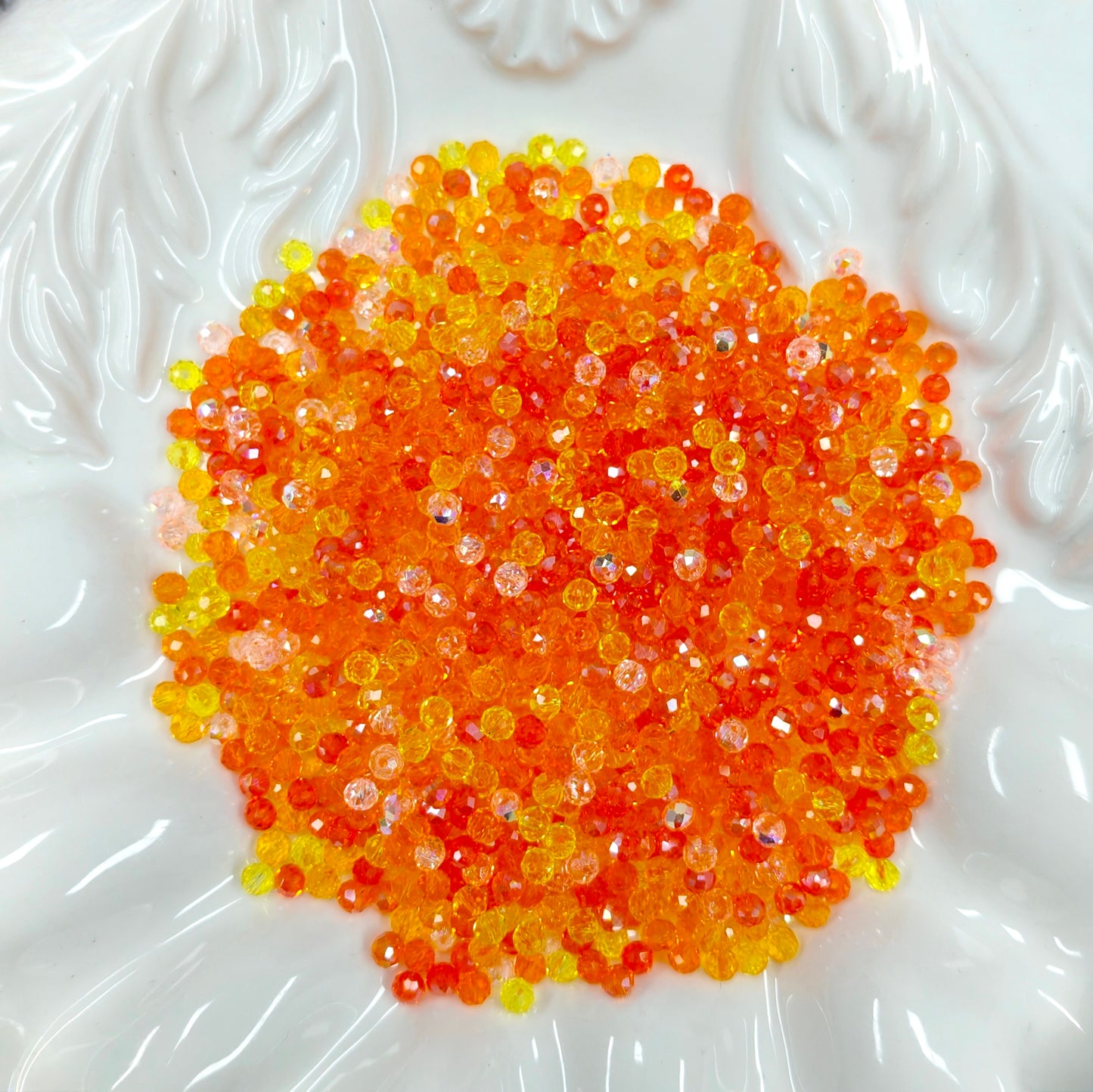 ✨【NEW】Autumn Spark｜4mm Flat Faceted Glass Beads for DIY Bracelet Jewelry Making