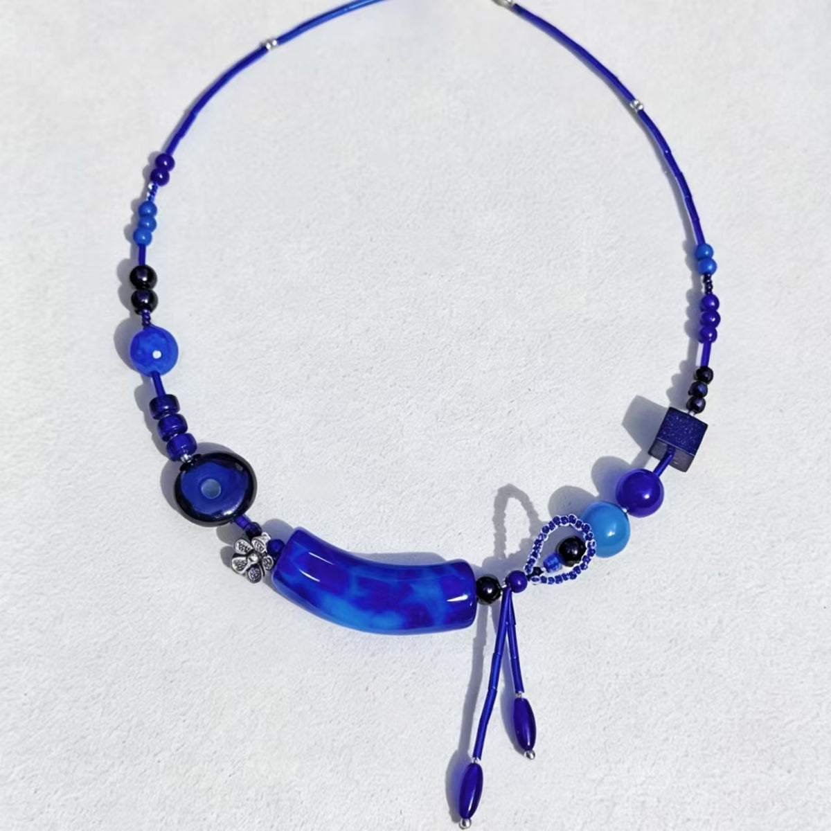 ✨【NEW】Marbled Acrylic Curved Tube | Straight Hole Beads for DIY Jewelry Making