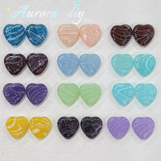 ✨【NEW】Swirl Floral Heart | Glass Beads for DIY Jewelry Making