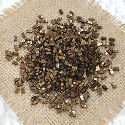 ✨【NEW】Half Tila Haze | 2 Hole Rectangle Glass Beads for DIY Jewelry Making