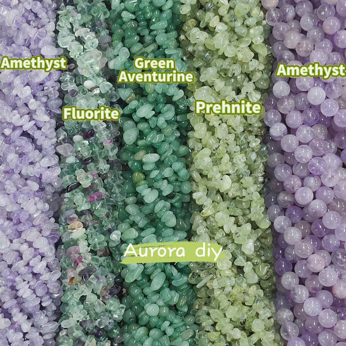 ✨【NEW】Grape Vine | Mixed Beads with Natural Crystal Chips, Czech Beads, Shell & Faceted Glass Beads For DIY Jewelry