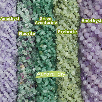 ✨【NEW】Grape Vine | Mixed Beads with Natural Crystal Chips, Czech Beads, Shell & Faceted Glass Beads For DIY Jewelry