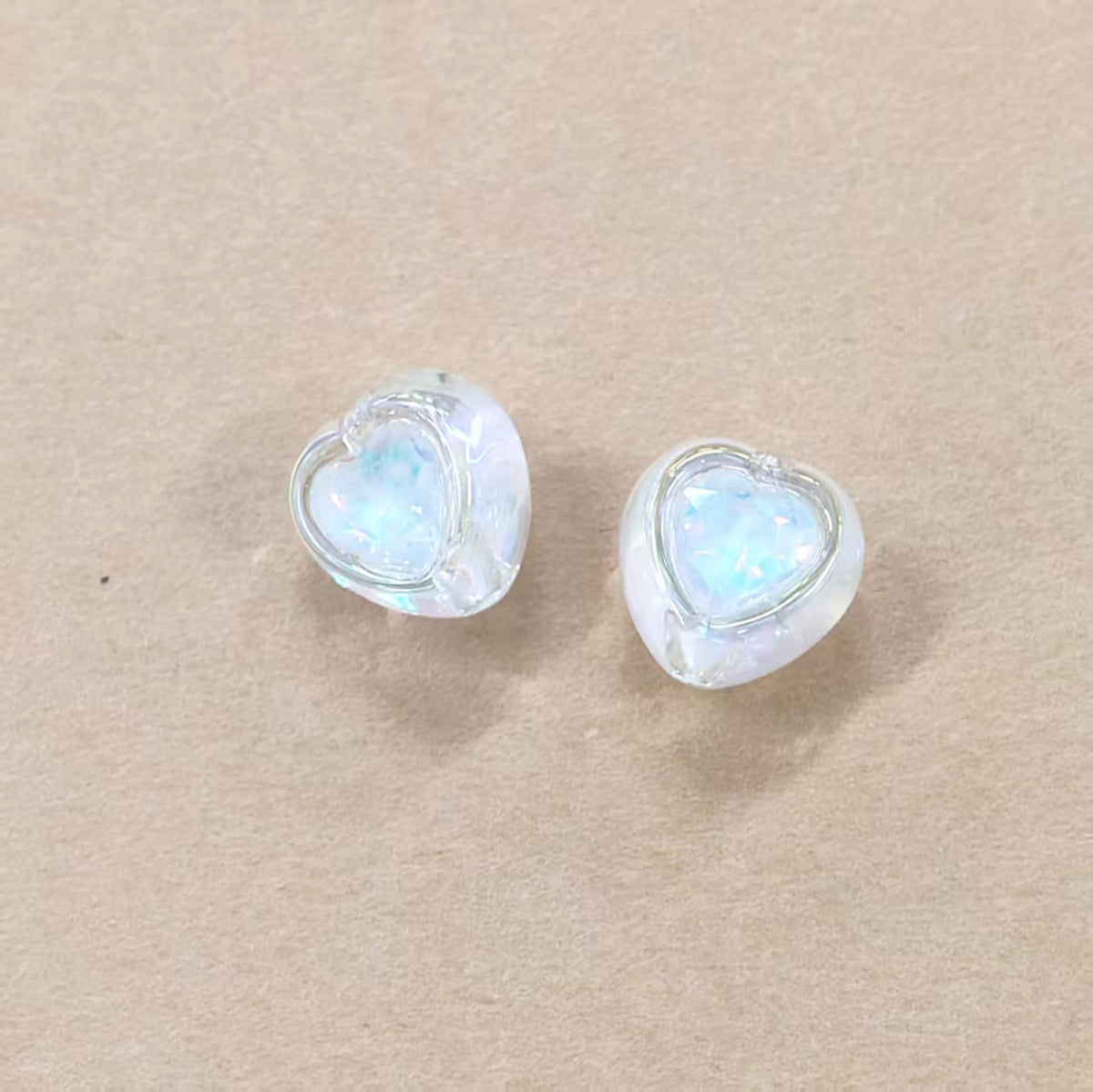 ✨【NEW】Aurora Gem Charms | Iridescent Acrylic Beads with Faux Zircon Inlay for DIY Jewelry Making