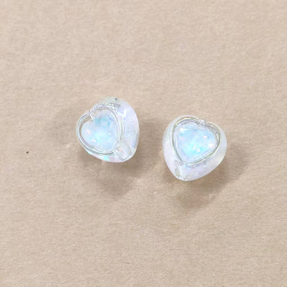 ✨【NEW】Aurora Gem Charms | Iridescent Acrylic Beads with Faux Zircon Inlay for DIY Jewelry Making