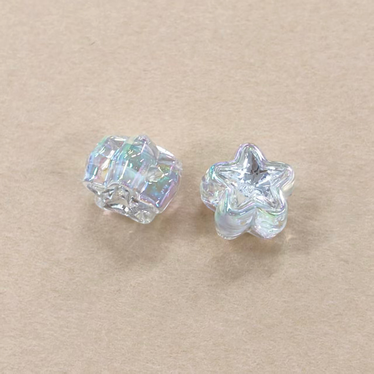 ✨【NEW】Aurora Gem Charms | Iridescent Acrylic Beads with Faux Zircon Inlay for DIY Jewelry Making
