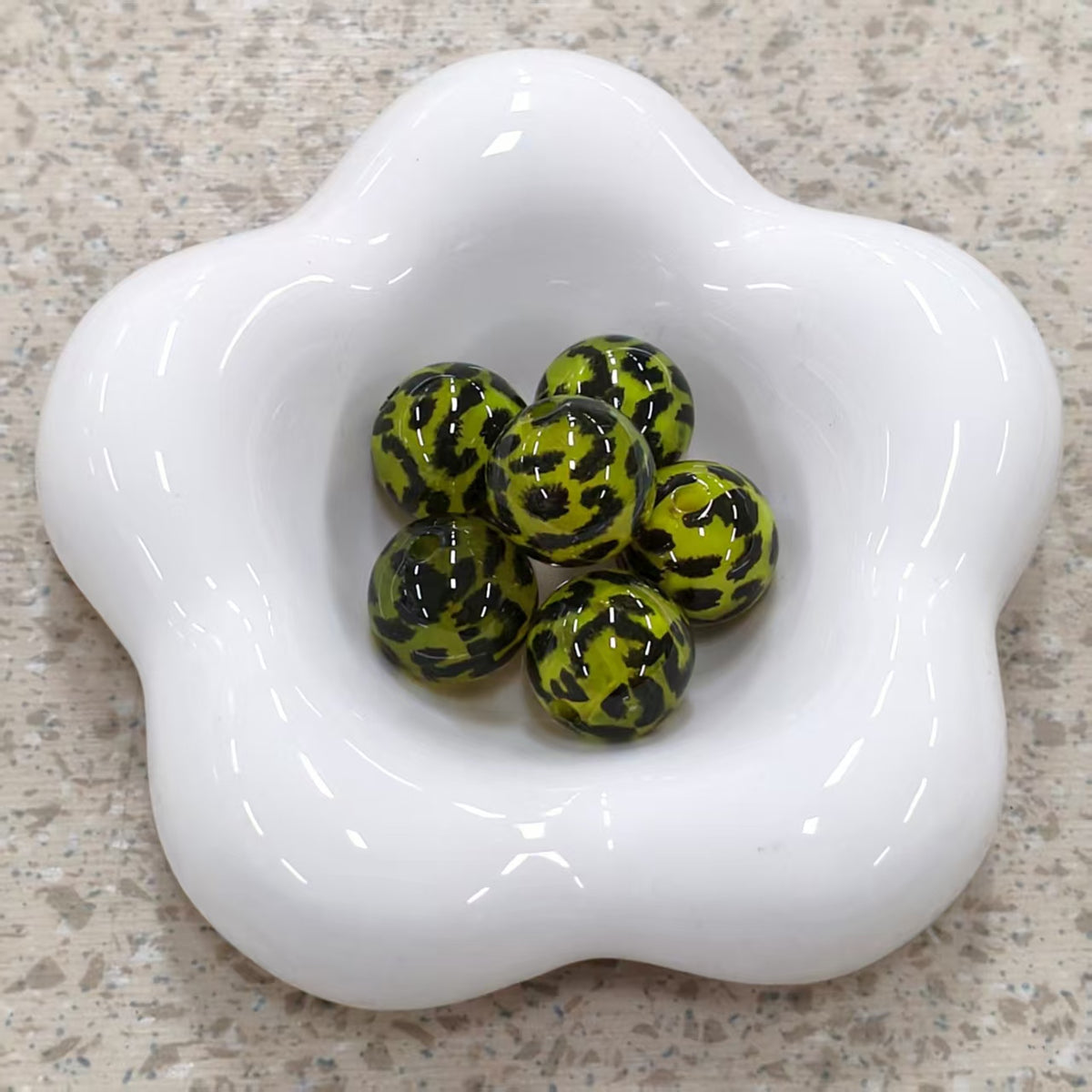 ✨【NEW】Leopard Globe | 15.5mm Leopard Print Acrylic Round Beads for DIY Jewelry Making