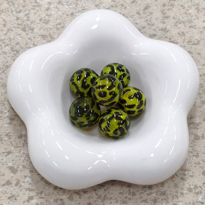 ✨【NEW】Leopard Globe | 15.5mm Leopard Print Acrylic Round Beads for DIY Jewelry Making