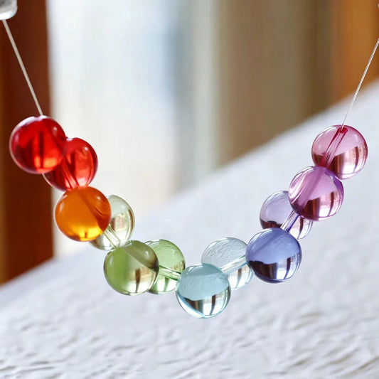 ✨【NEW】14mm Transparent Top‑hole Resin Round Beads For Jewelry Bracelet Necklace Earring DIY Making
