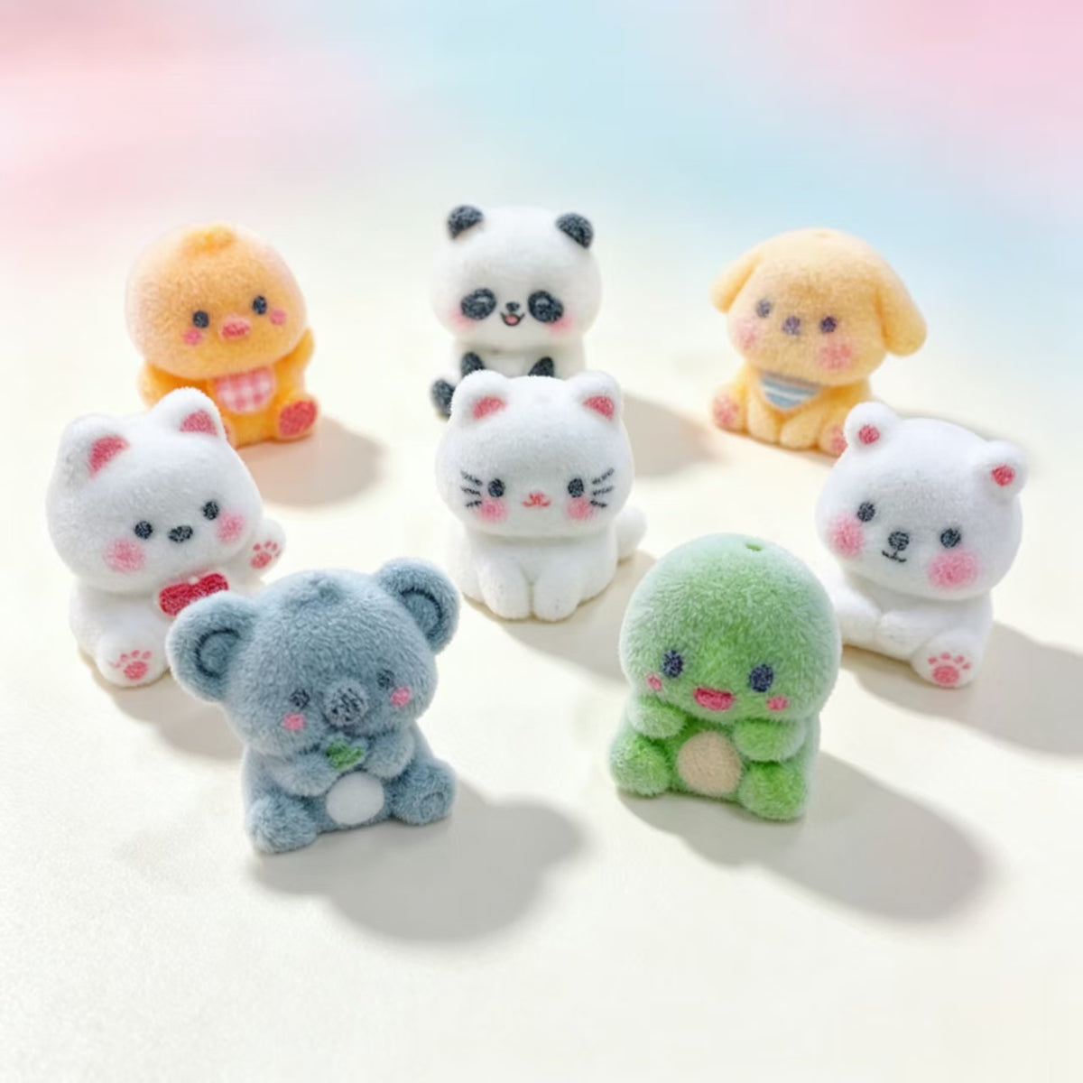 ✨【NEW】Fluffy Zoo Crew | Assorted Flocked Animal Charms for DIY Jewelry Making