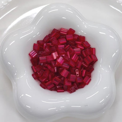 ✨【NEW】Luster Half Tila | Glossy Square‑Tile Glass Bead for DIY Handcrafted Jewelry