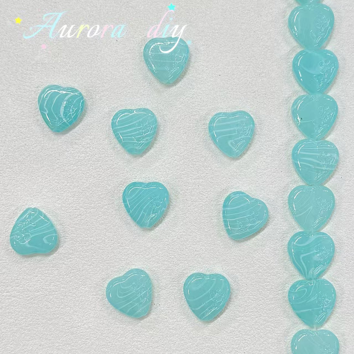 ✨【NEW】Swirl Floral Heart | Glass Beads for DIY Jewelry Making