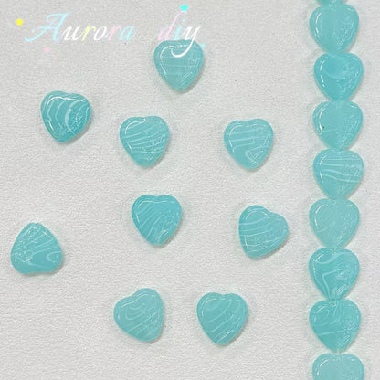 ✨【NEW】Swirl Floral Heart | Glass Beads for DIY Jewelry Making