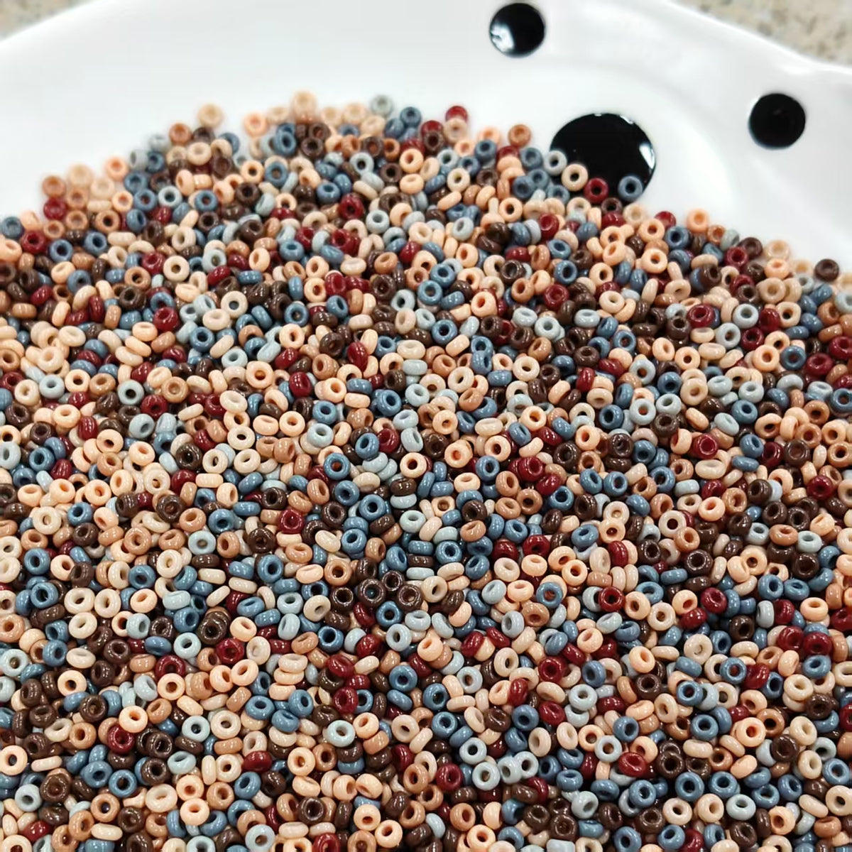 ✨【NEW】Earth Donut | 3mm Earth Tone Glass Donut Beads, DIY Jewelry Spacer Supplies