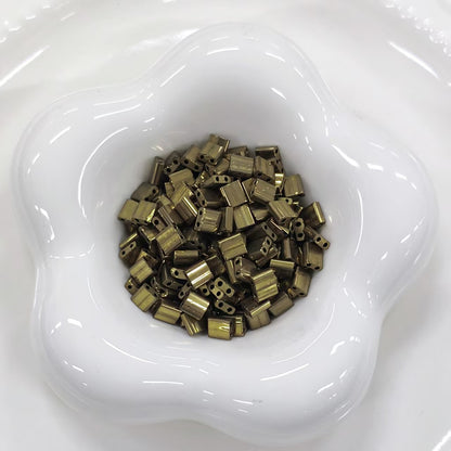 ✨【NEW】Luster Half Tila | Glossy Square‑Tile Glass Bead for DIY Handcrafted Jewelry