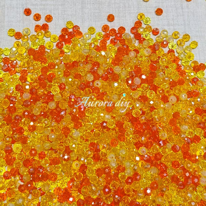 🎉【NEW】Sunset Samhain | 4mm Flat Faceted Glass Beads For DIY Jewelry Making