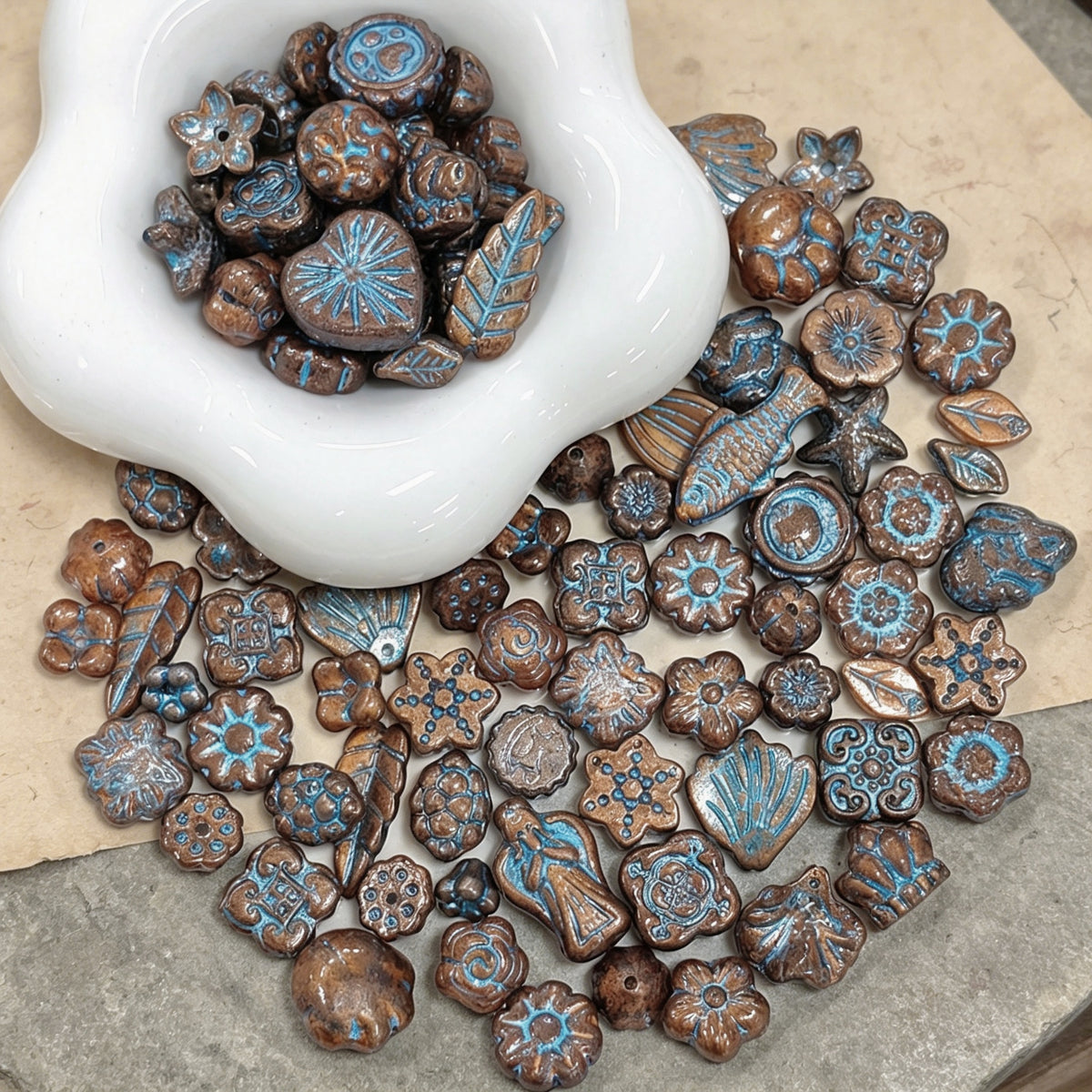 ✨【NEW】Vintage Patina | DIY Jewelry Making Glass Bead Mix