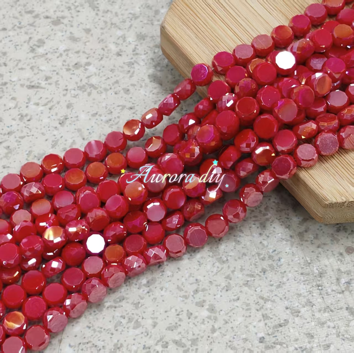 ✨【NEW】Prism Disc | AB Faceted Disc Glass Beads for DIY Jewelry Making